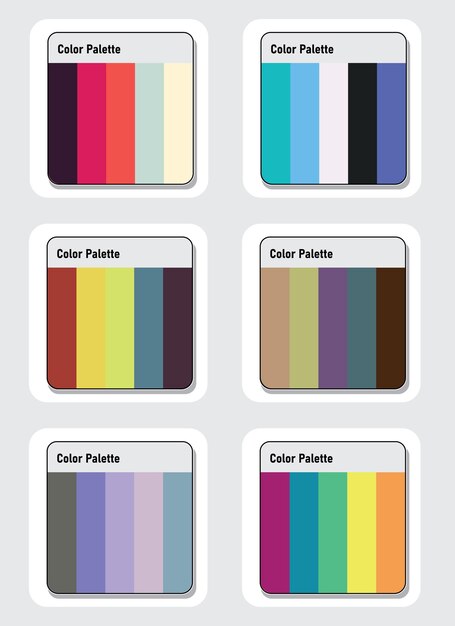 Vector vector color palette set