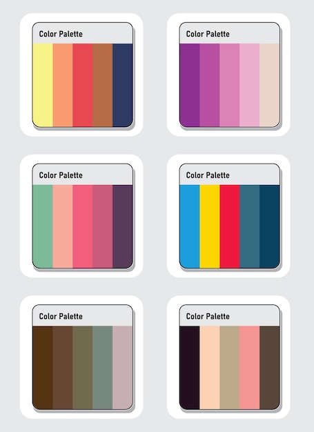 Vector color palette set