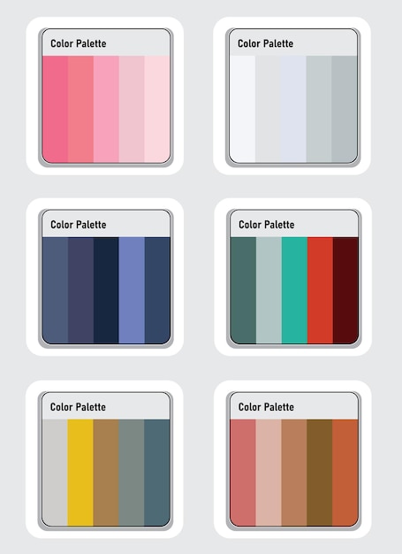 Vector vector color palette set