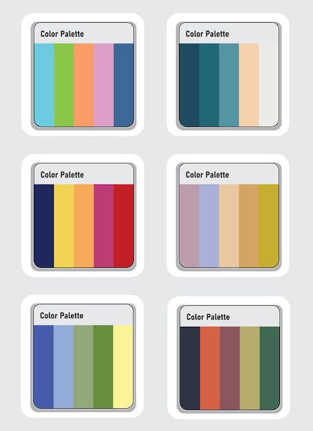 Vector color palette set