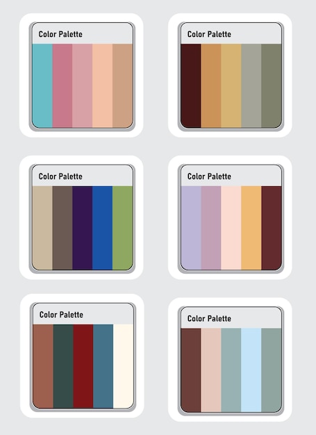 Vector vector color palette set