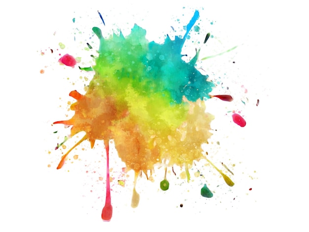 Vector of colorful blot watercolor splash.