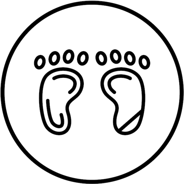 Vector Design Footprints Icon Style