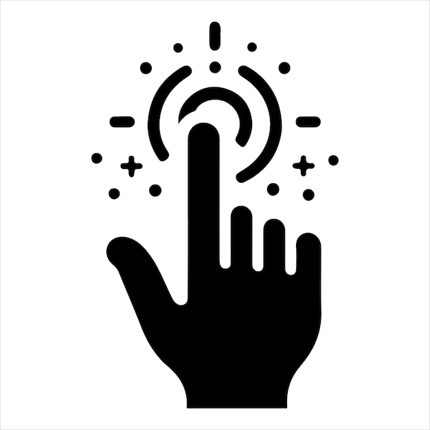 Vector vector design hand click icon style on white background