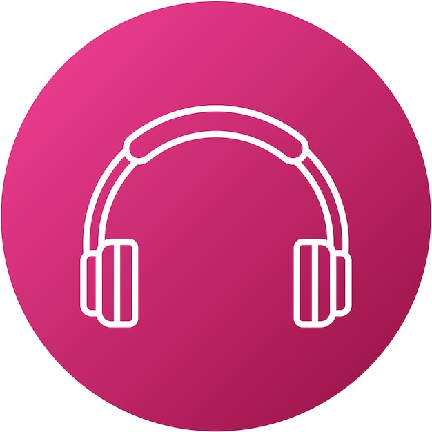 Vector Design Headphone Icon Style