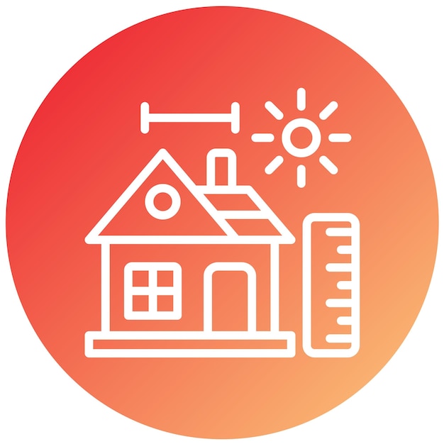 Vector Design House Measurement Icon Style