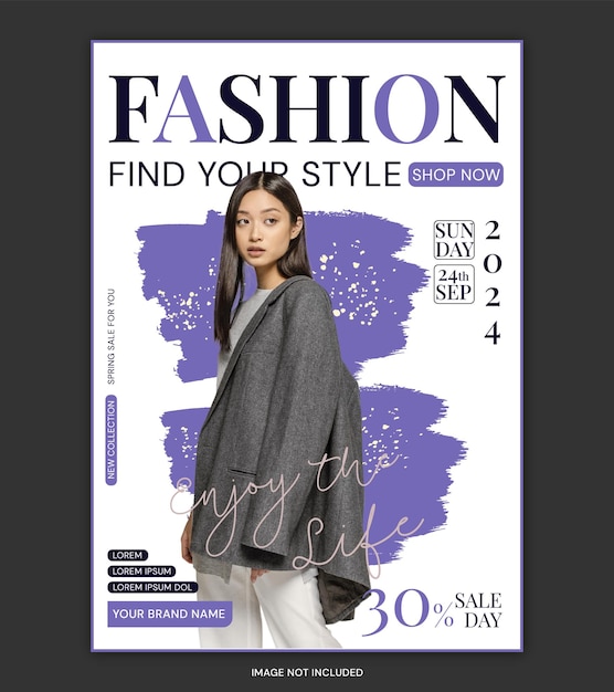 Vector vector fashion design sales social poster template