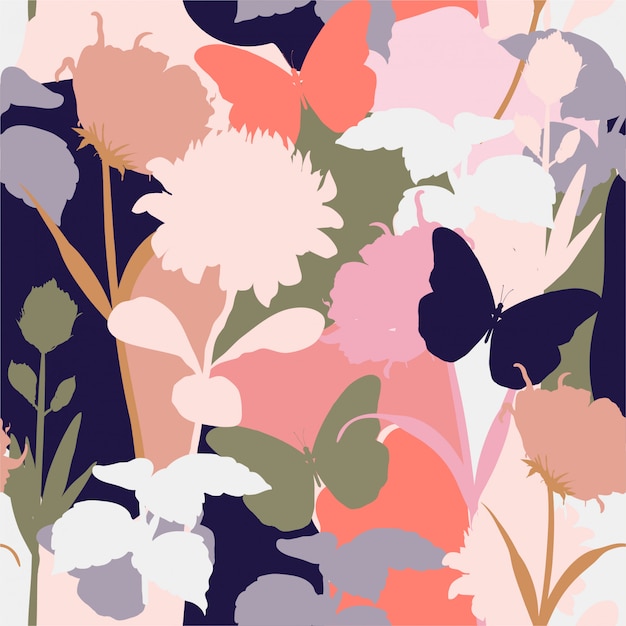 Vector vector floral seamless pattern. 