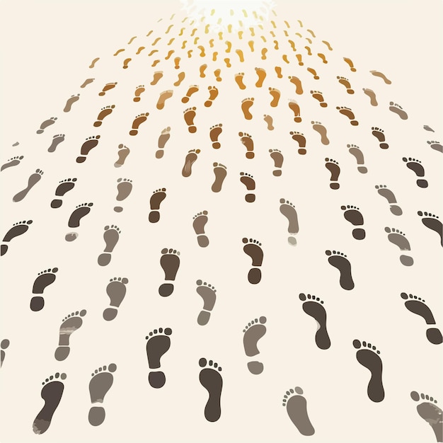 Vector vector of a footprint background