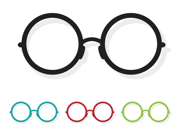 Vector vector of glasses white on a white background easy editable layered vector illustration