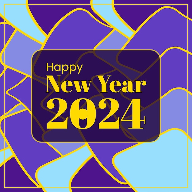 Vector vector happy new year 2024 abstract background flat design