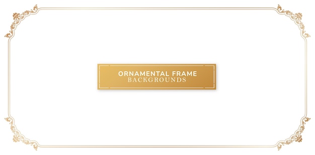 Vector vector illustration elegant ornamental border frame with place for your text luxury template for we