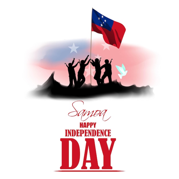 Vector illustration for happy independence day Samoa