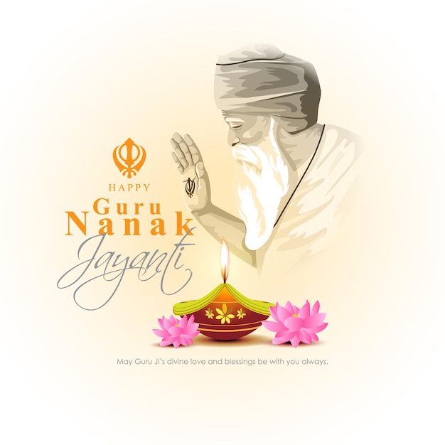 Vector illustration for Indian festival Guru Nanak Jayanti