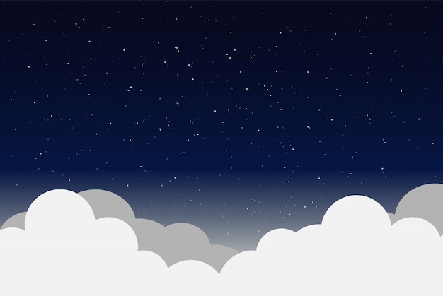 Vector vector illustration of night sky