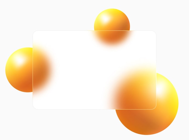 Vector illustration with blurred floating spheres in orange color