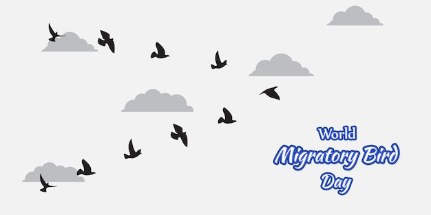 Vector vector illustration of world migratory bird day