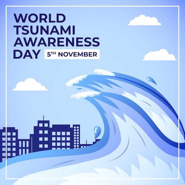 Vector illustration for world tsunami awareness day