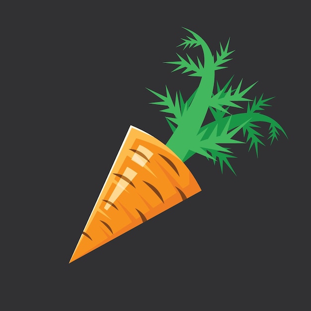 Vector Image Of A Carrot Food Illustration