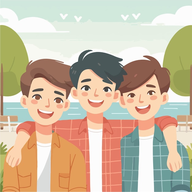 Vector vector image of friendship