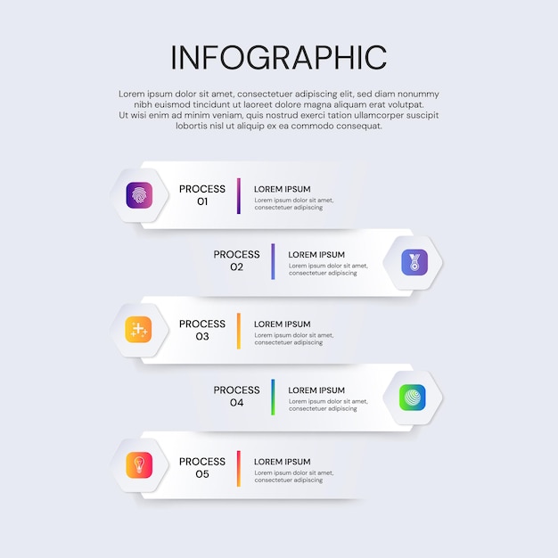 Vector infographic label design with icons. Business concept flowchart, diagram.