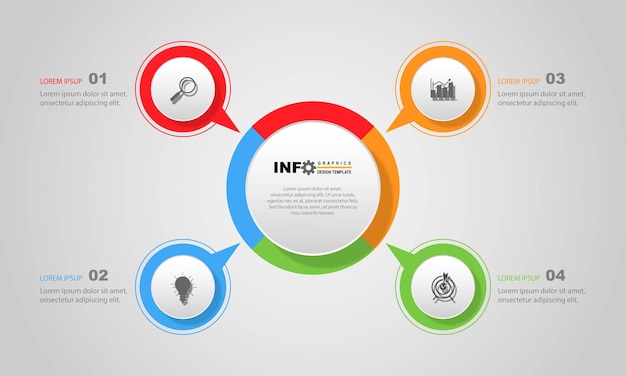 Vector infographic template for diagram graph presentation chart business concept with 4 options