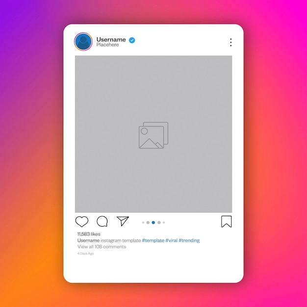 Vector vector instagram post template