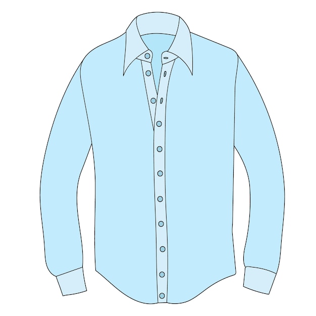 Vector isolated blue mens shirt