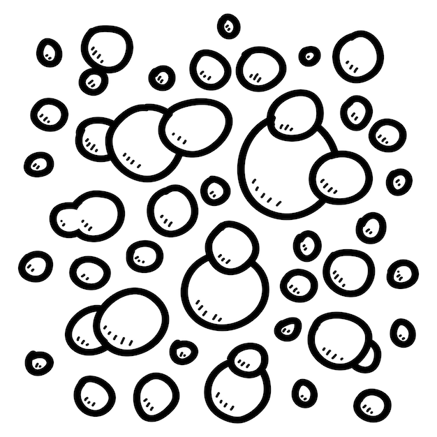 Vector vector isolated doodle soap bubble cartoon hand drawn style