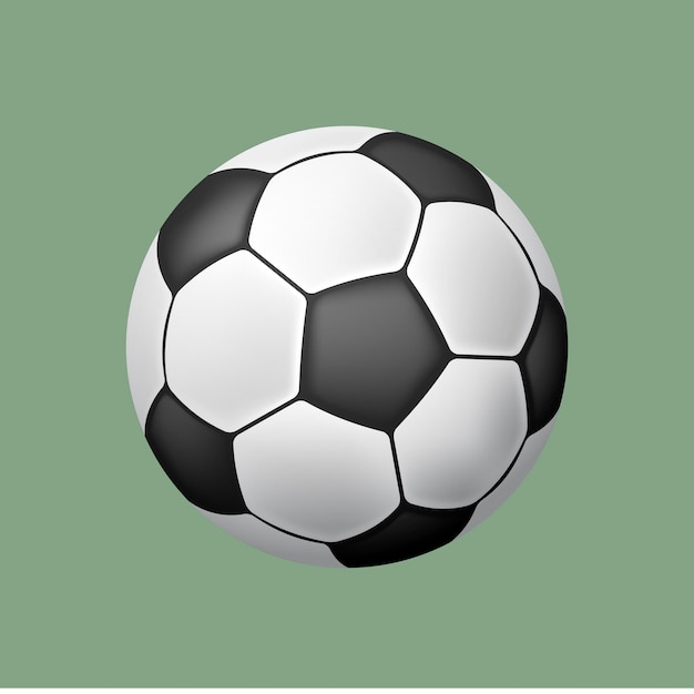 Vector Isolated Realistic Soccer Ball over white