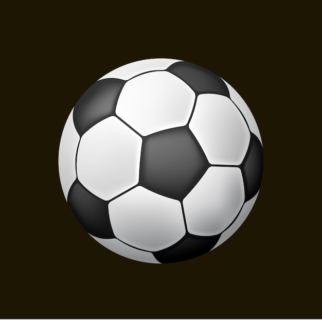 Vector vector isolated realistic soccer ball over white