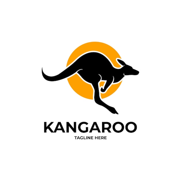 Vector vector kangaroo abstract logo design