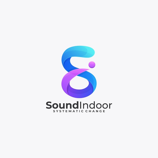 Vector Logo Illustration Sound Indoor Gradient Colorful Style