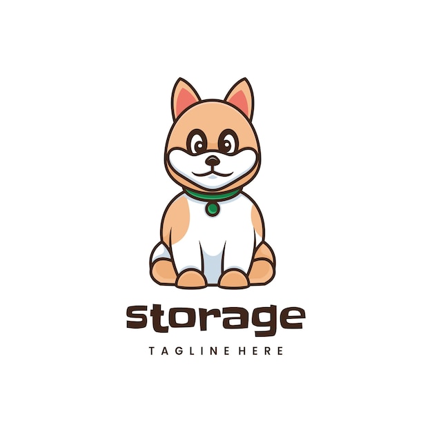 Vector Logo Illustration Storage Mascot Cartoon Style