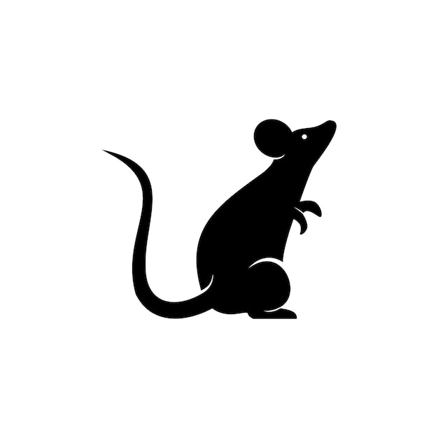 vector logo mouse rat silhouette