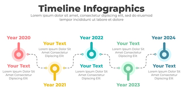 Vector vector modern timeline diagram and infographic template for business