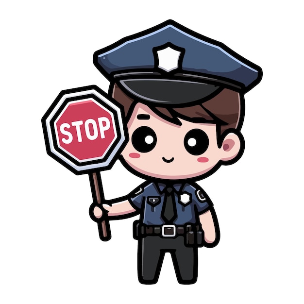 Vector vector policeman character illustration