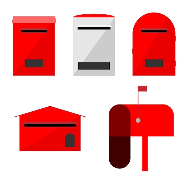 vector postbox red box postmail