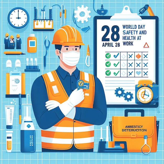 Vector vector a poster of a man in a construction suit with the number 28 on it