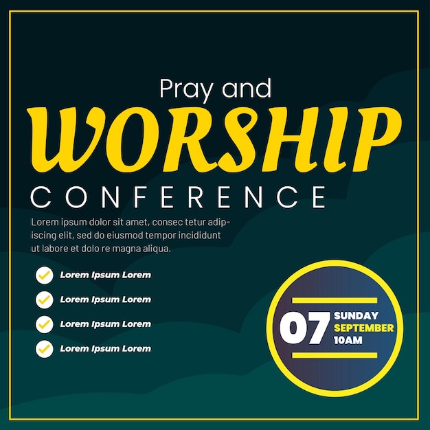 Vector Pray and Worship Conference Social media