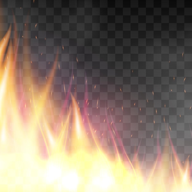 Vector realistic fiery design template