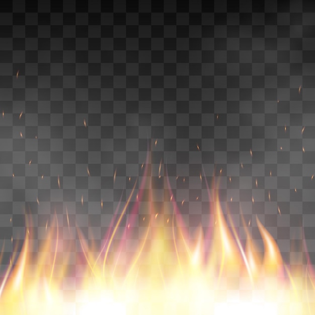 Vector realistic fiery design template