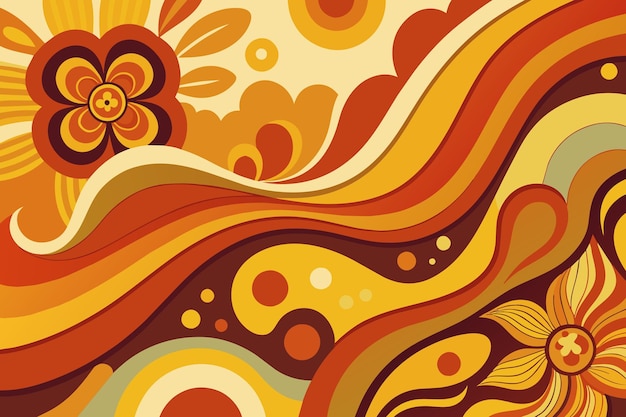 Vector vector retro abstrack 70s wave background