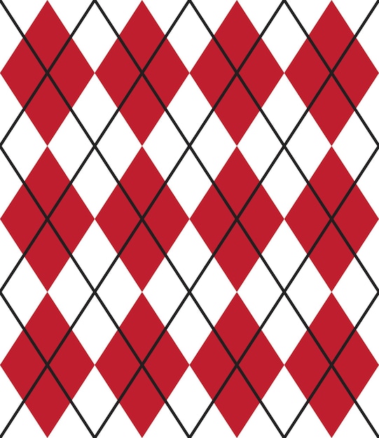 Vector seamless pattern of red flat Plaid check