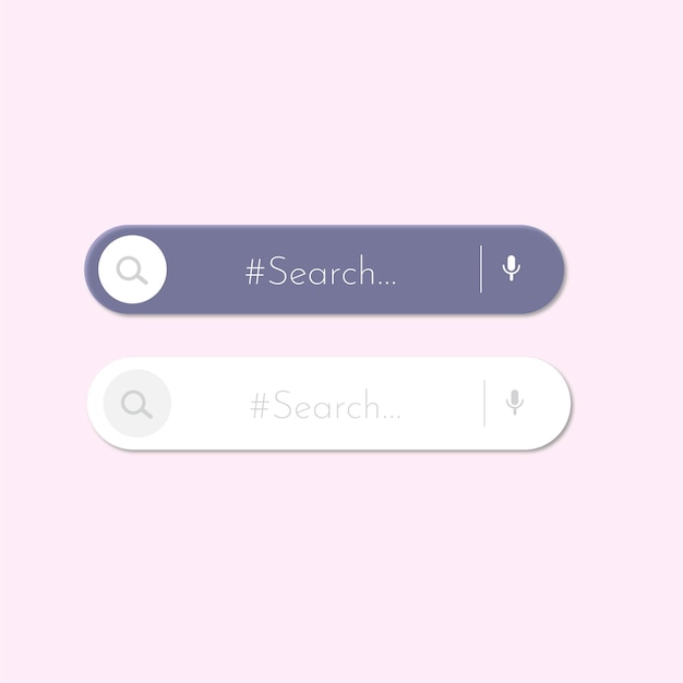 Vector vector search bar with mouse clicker