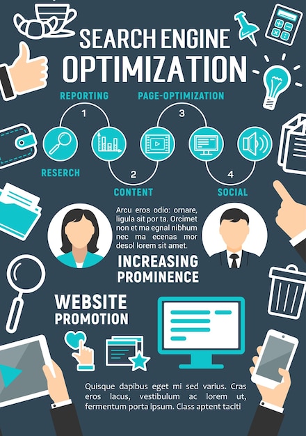 Vector vector search engine optimization internet poster