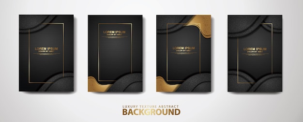 Vector vector set of cover design template with futuristic and dynamic overlap layers background