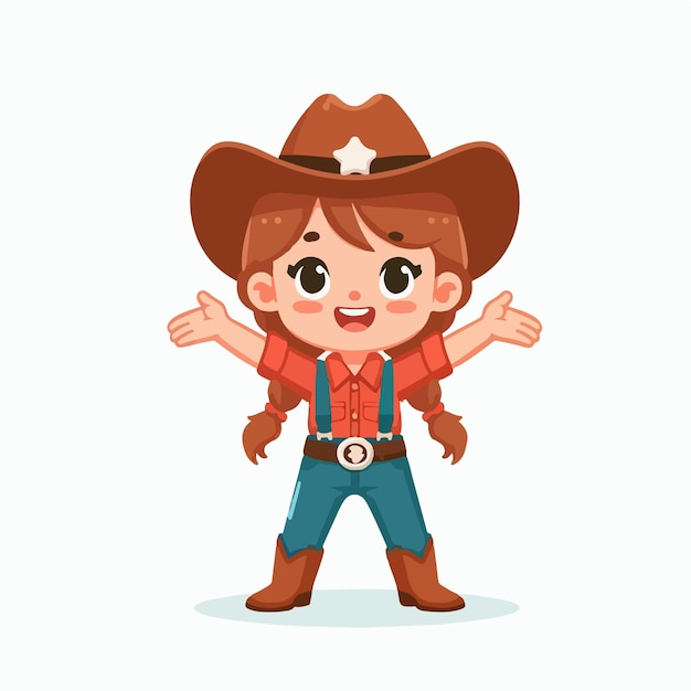 Vector vector set of cowboy kids