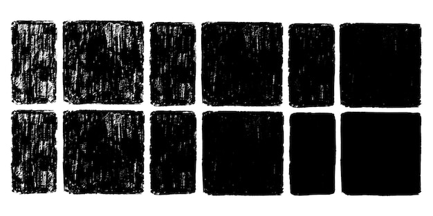 Vector vector set of hand drawn brush strokes stains for backdrops rectangular shapes monochrome various