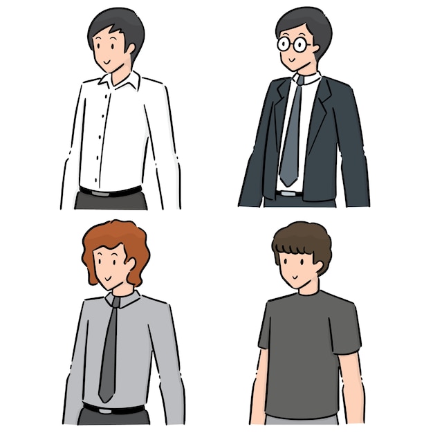 Vector vector set of people